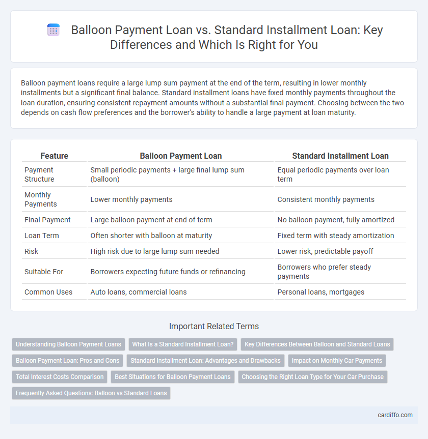 Balloon Payment Loan vs. Standard Installment Loan: Key Differences and Which Is Right for You
