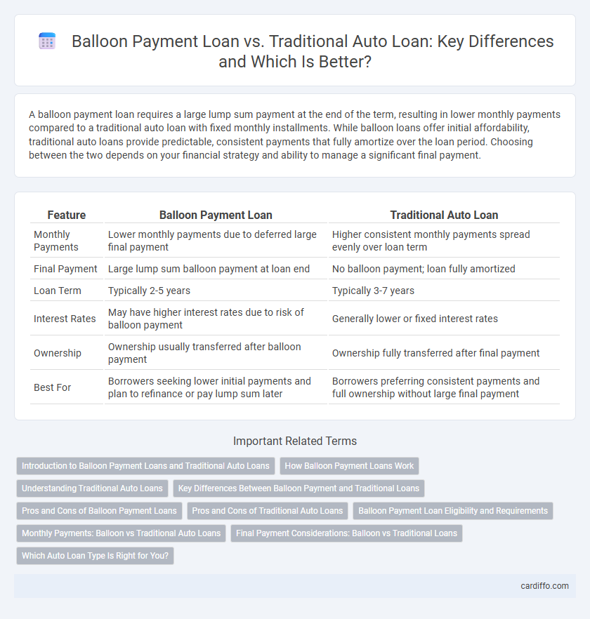 Balloon Payment Loan vs. Traditional Auto Loan: Key Differences and Which Is Better?