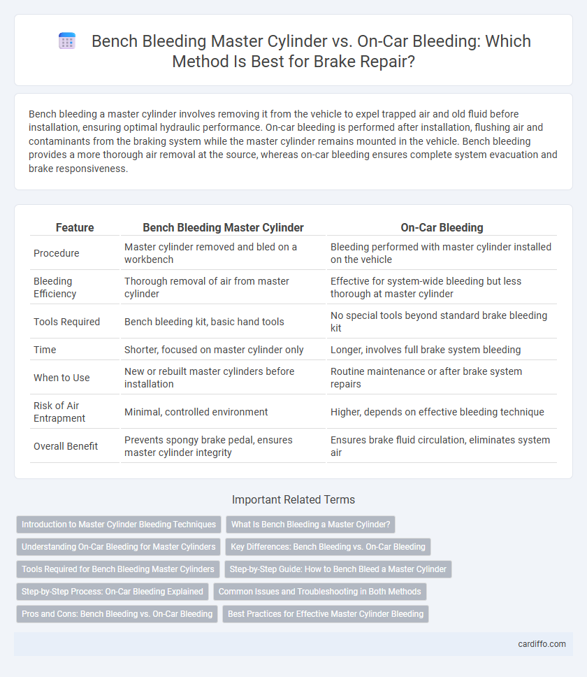 Bench Bleeding Master Cylinder vs. On-Car Bleeding: Which Method Is Best for Brake Repair?
