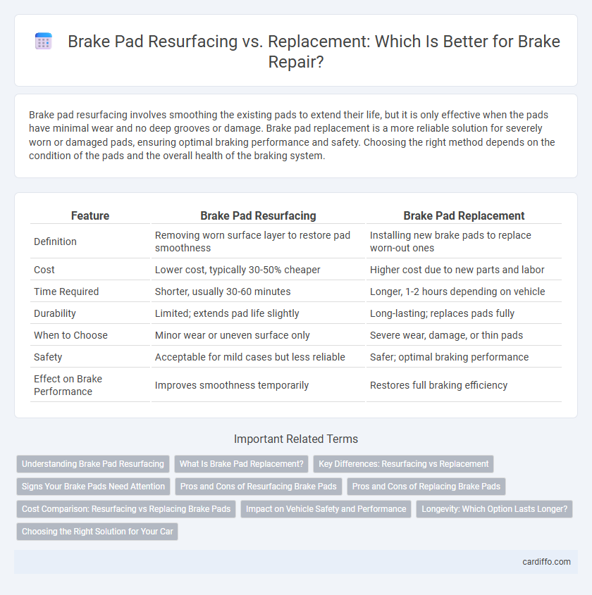 Brake Pad Resurfacing vs. Replacement: Which Is Better for Brake Repair?