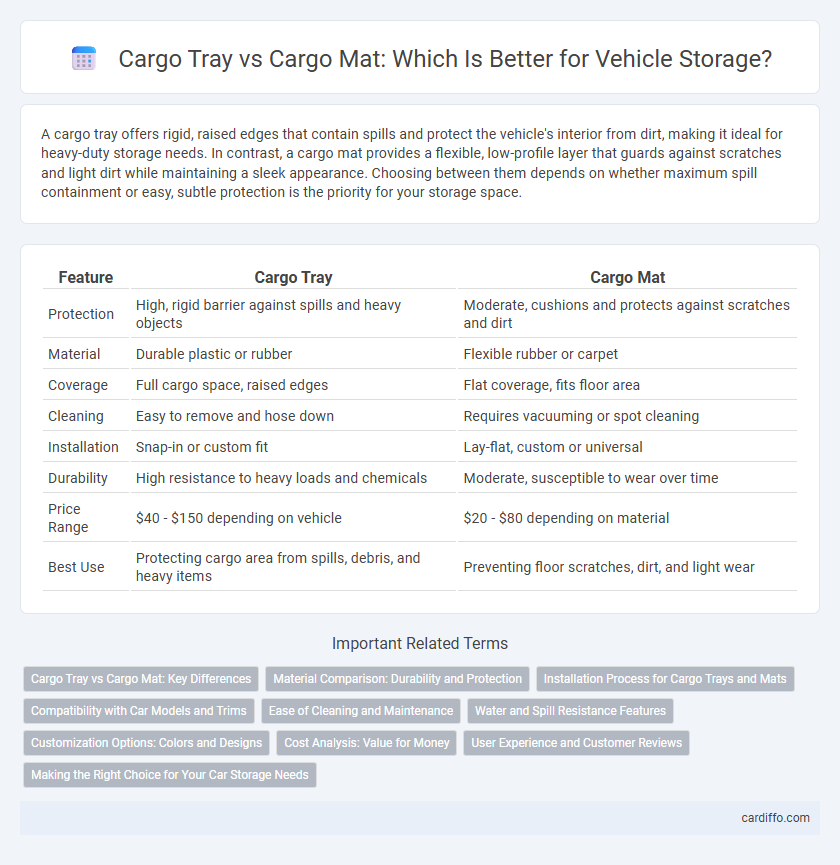 Cargo Tray vs Cargo Mat: Which Is Better for Vehicle Storage?