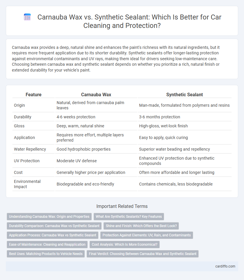 Carnauba Wax vs. Synthetic Sealant: Which Is Better for Car Cleaning and Protection?