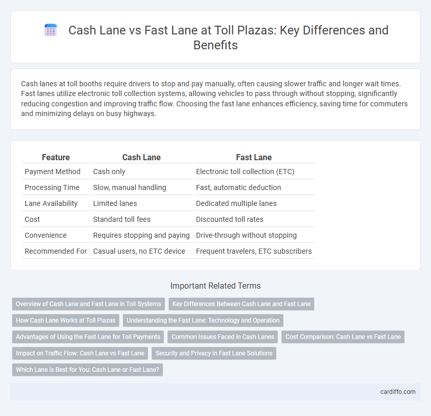 Cash Lane vs Fast Lane at Toll Plazas: Key Differences and Benefits