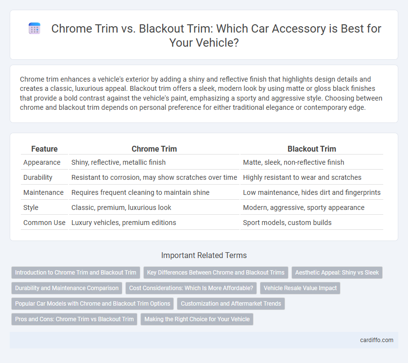 Chrome Trim vs. Blackout Trim: Which Car Accessory is Best for Your Vehicle?
