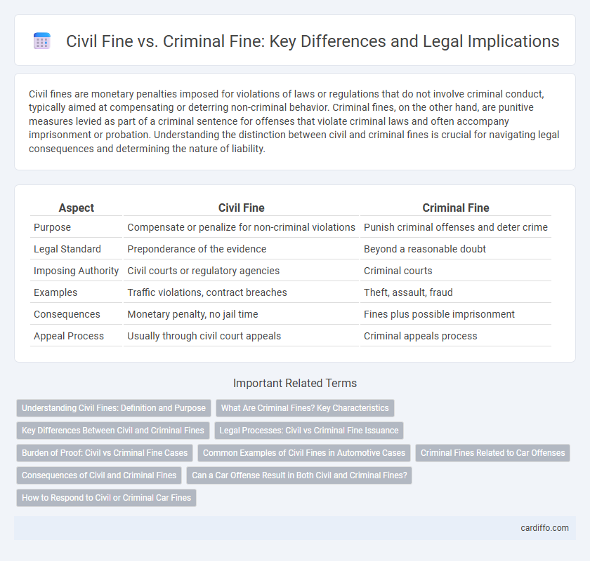 Civil Fine vs. Criminal Fine: Key Differences and Legal Implications