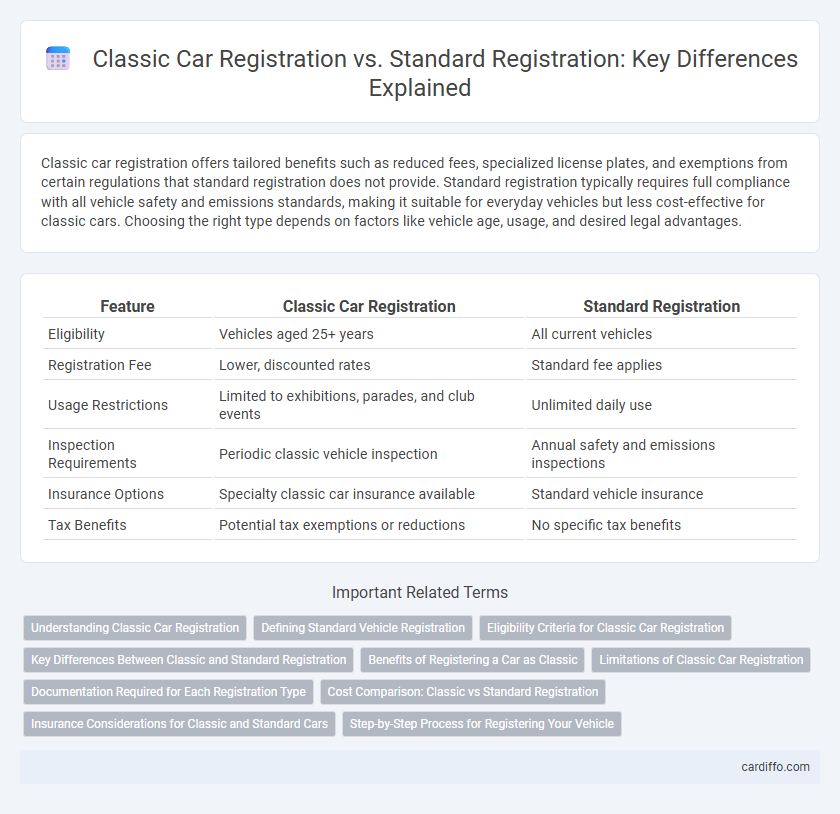 Classic Car Registration vs. Standard Registration: Key Differences Explained