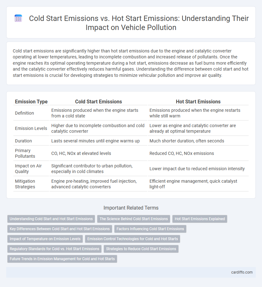 Cold Start Emissions vs. Hot Start Emissions: Understanding Their Impact on Vehicle Pollution