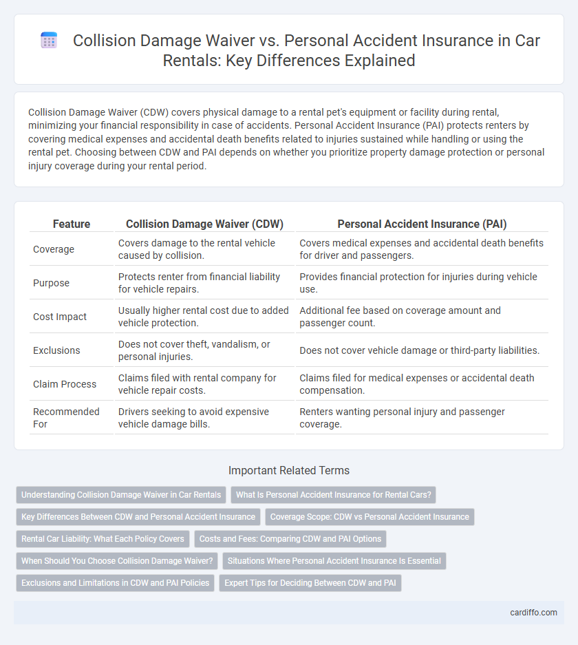 Collision Damage Waiver vs. Personal Accident Insurance in Car Rentals: Key Differences Explained