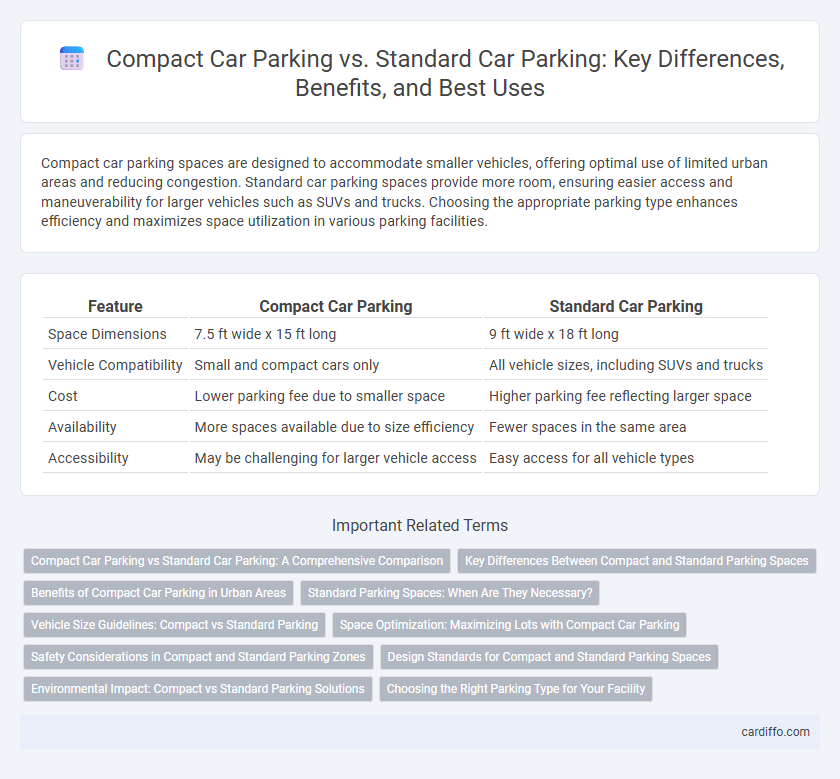 Compact Car Parking vs. Standard Car Parking: Key Differences, Benefits, and Best Uses
