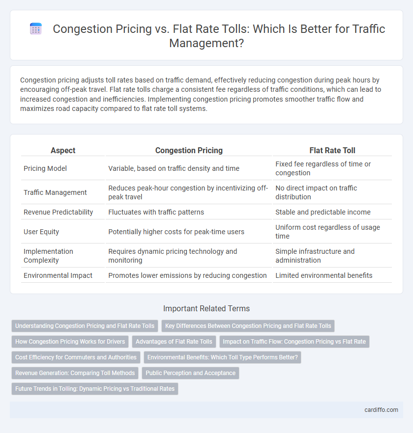 Congestion Pricing vs. Flat Rate Tolls: Which Is Better for Traffic Management?