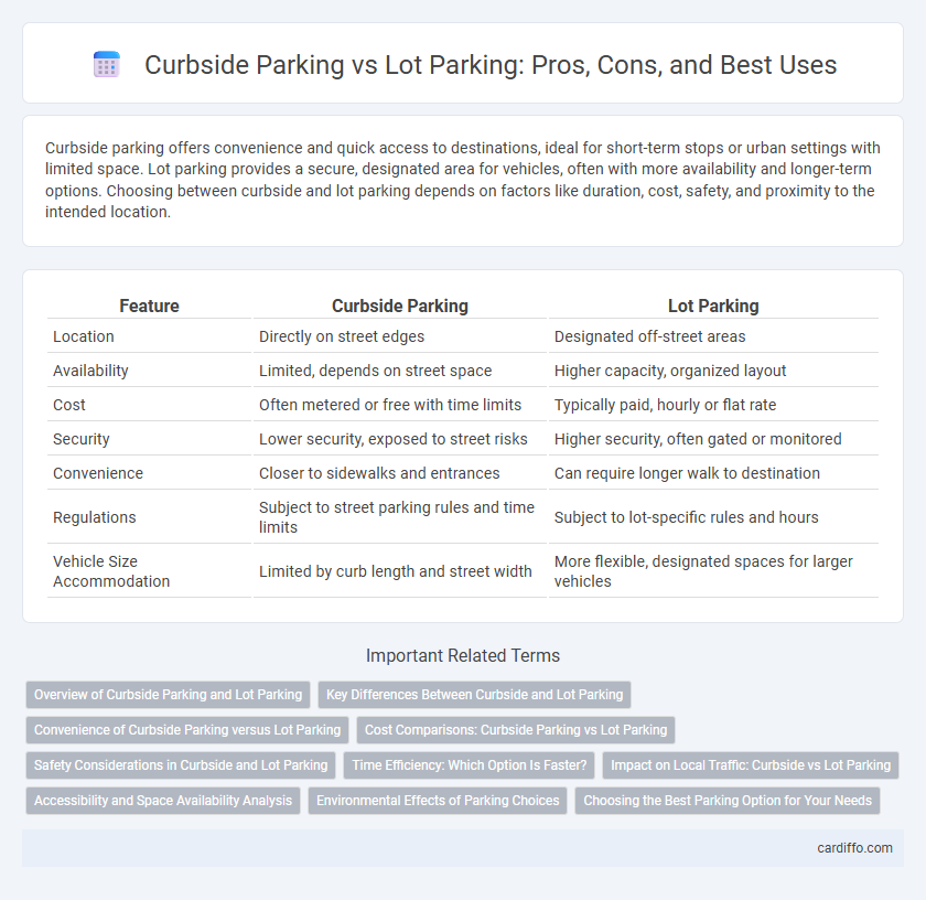Curbside Parking vs Lot Parking: Pros, Cons, and Best Uses