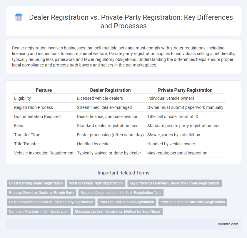 Dealer Registration vs. Private Party Registration: Key Differences and Processes