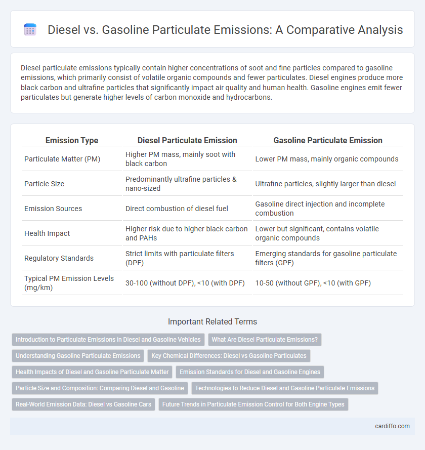 Diesel vs. Gasoline Particulate Emissions: A Comparative Analysis