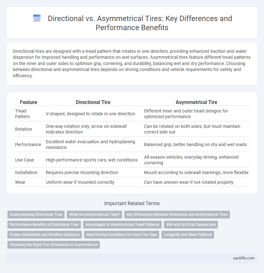 Directional vs. Asymmetrical Tires: Key Differences and Performance Benefits