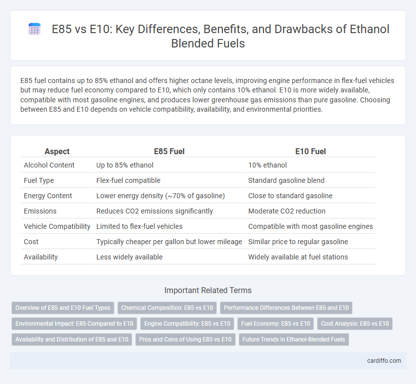 E85 vs E10: Key Differences, Benefits, and Drawbacks of Ethanol Blended Fuels