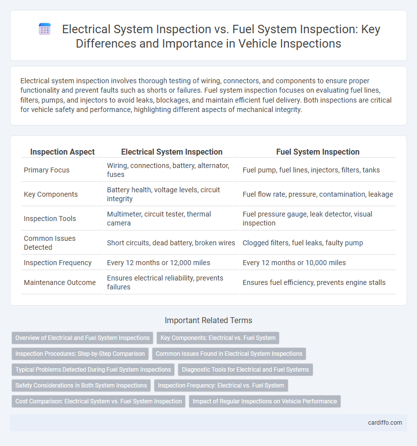 Electrical System Inspection vs. Fuel System Inspection: Key Differences and Importance in Vehicle Inspections
