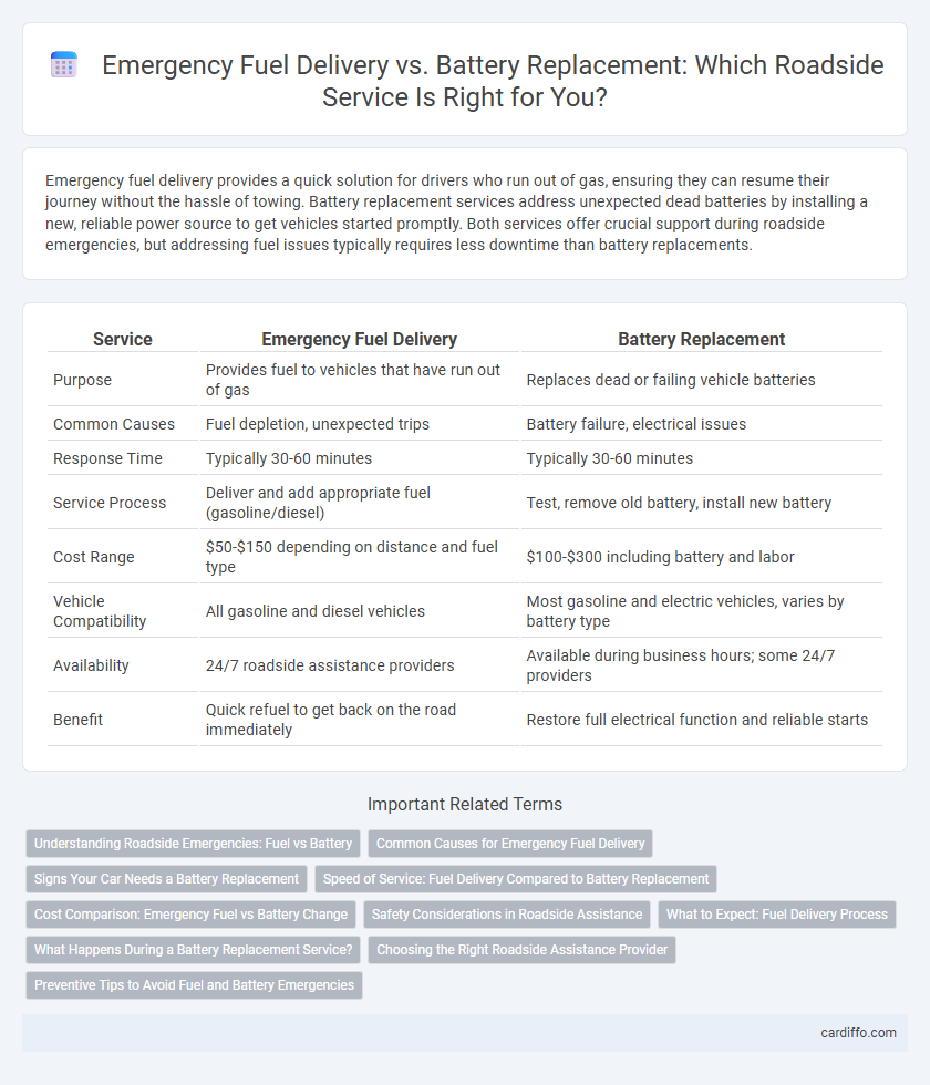 Emergency Fuel Delivery vs. Battery Replacement: Which Roadside Service Is Right for You?