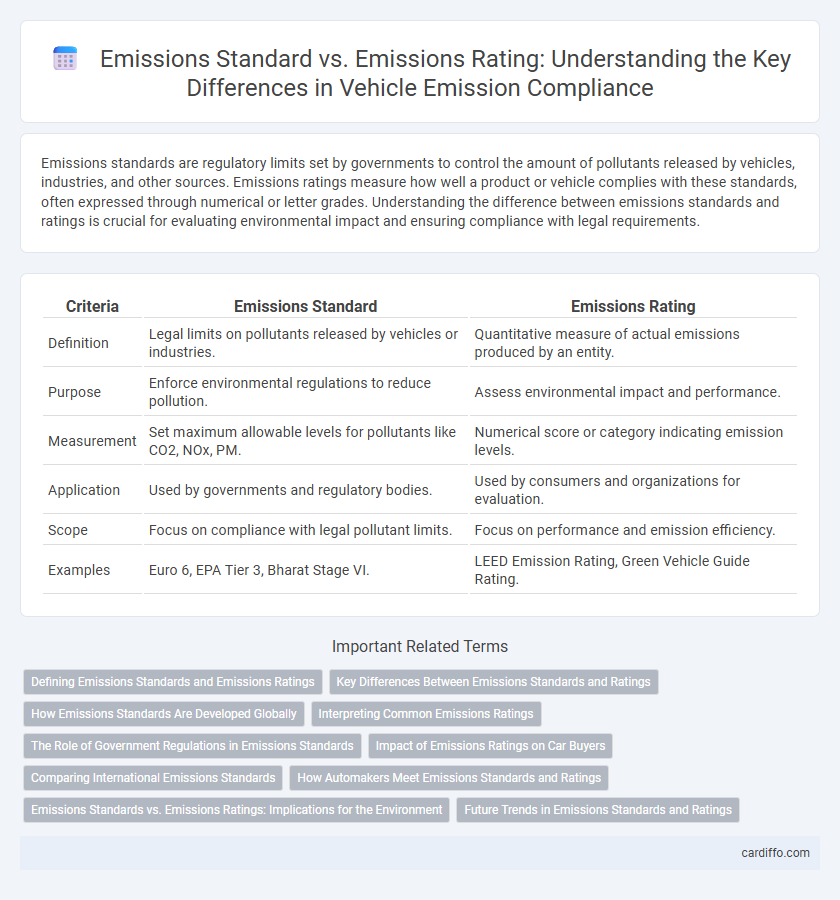 Emissions Standard vs. Emissions Rating: Understanding the Key Differences in Vehicle Emission Compliance