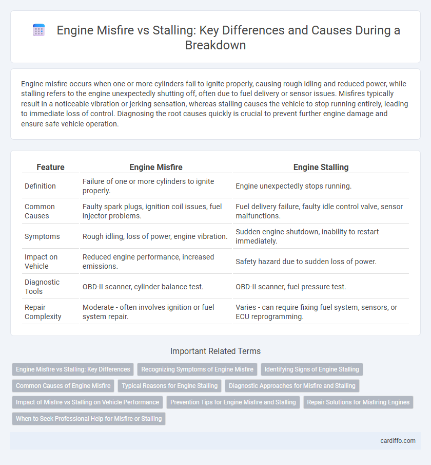 Engine Misfire vs Stalling: Key Differences and Causes During a Breakdown
