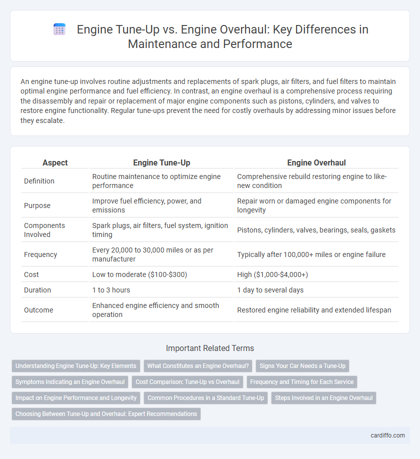 Engine Tune-Up vs. Engine Overhaul: Key Differences in Maintenance and Performance