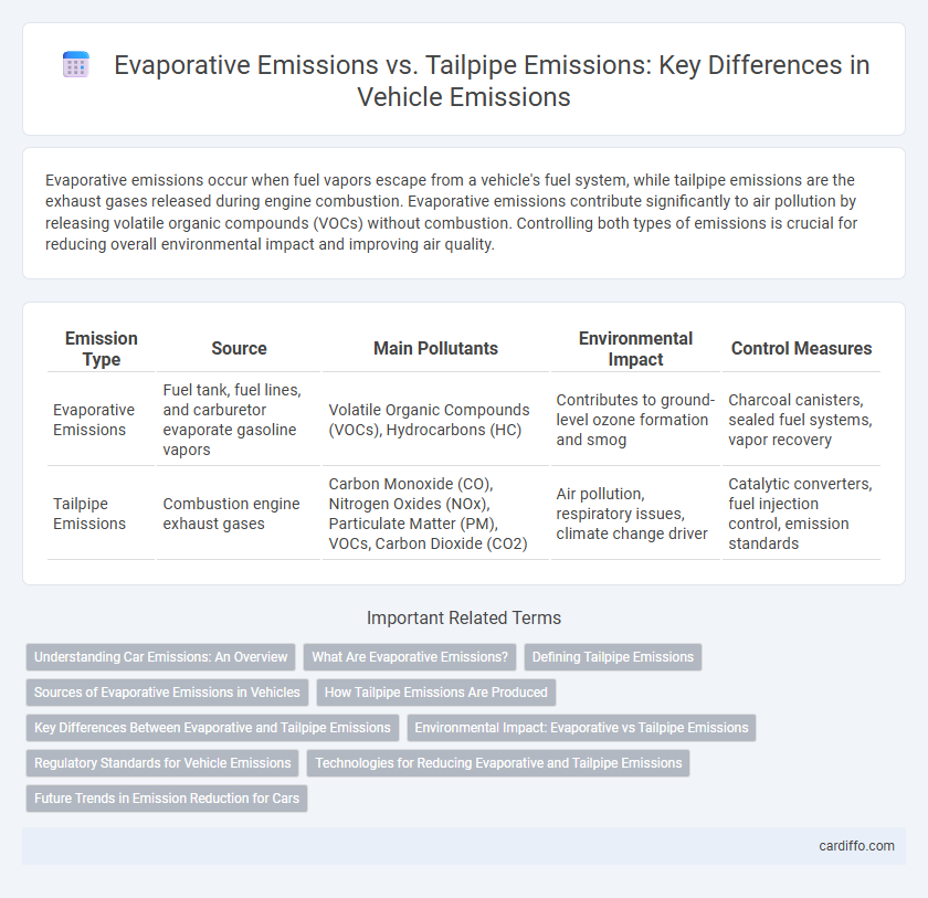 Evaporative Emissions vs. Tailpipe Emissions: Key Differences in Vehicle Emissions