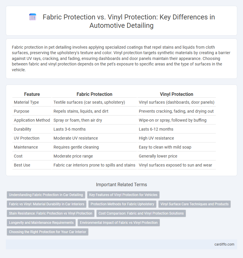 Fabric Protection vs. Vinyl Protection: Key Differences in Automotive Detailing