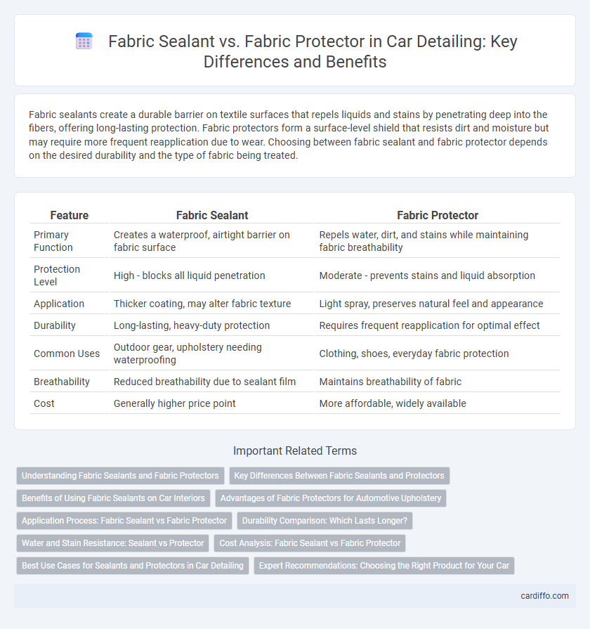 Fabric Sealant vs. Fabric Protector in Car Detailing: Key Differences and Benefits