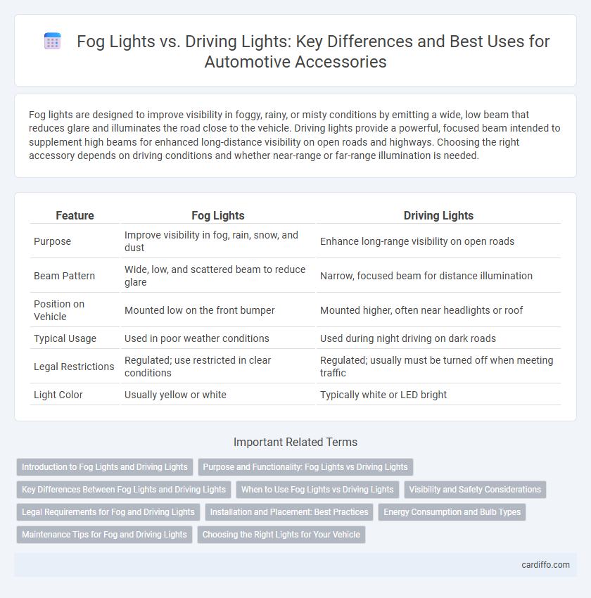 Fog Lights vs. Driving Lights: Key Differences and Best Uses for Automotive Accessories
