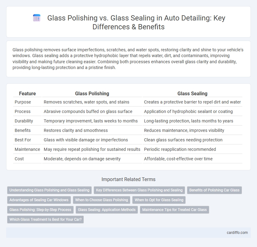 Glass Polishing vs. Glass Sealing in Auto Detailing: Key Differences & Benefits