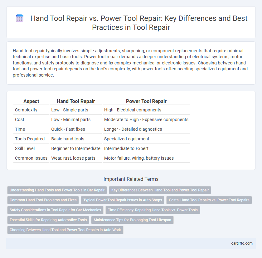 Hand Tool Repair vs. Power Tool Repair: Key Differences and Best Practices in Tool Repair