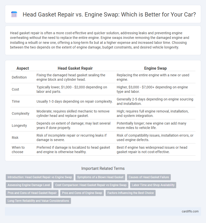 Head Gasket Repair vs. Engine Swap: Which is Better for Your Car?
