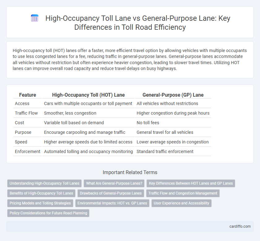High-Occupancy Toll Lane vs General-Purpose Lane: Key Differences in Toll Road Efficiency