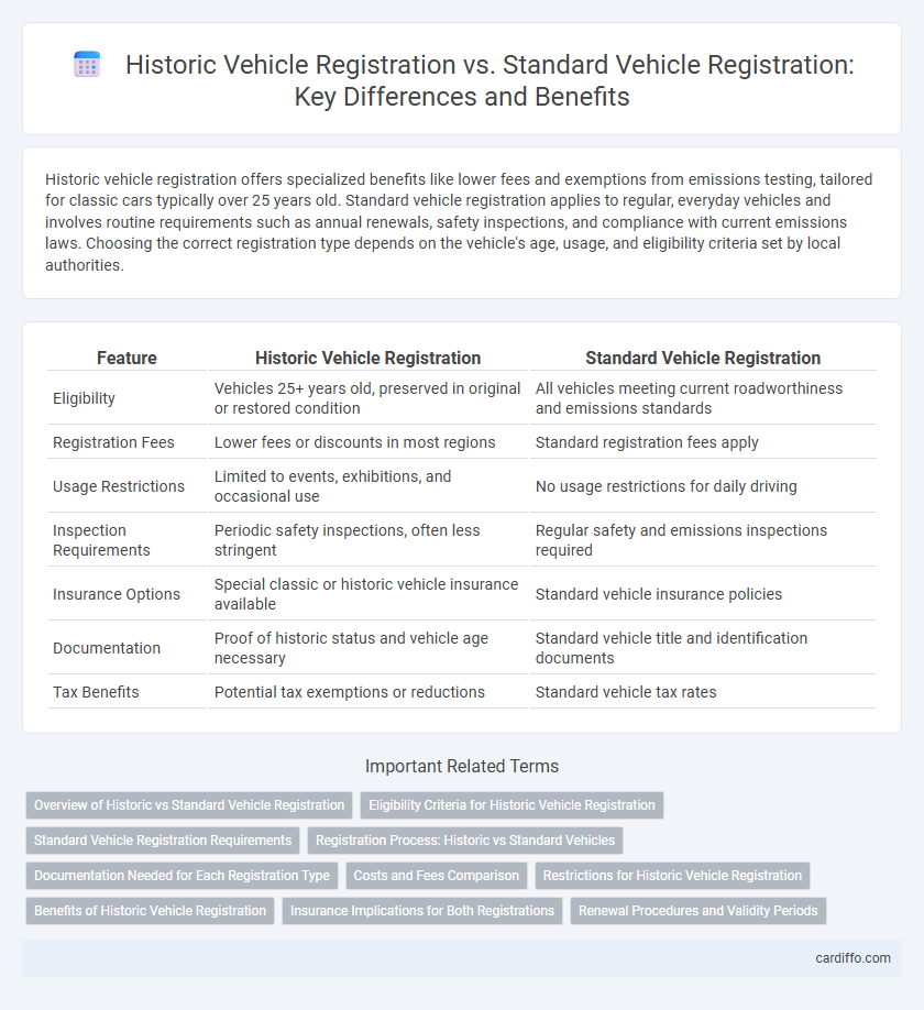 Historic Vehicle Registration vs. Standard Vehicle Registration: Key Differences and Benefits