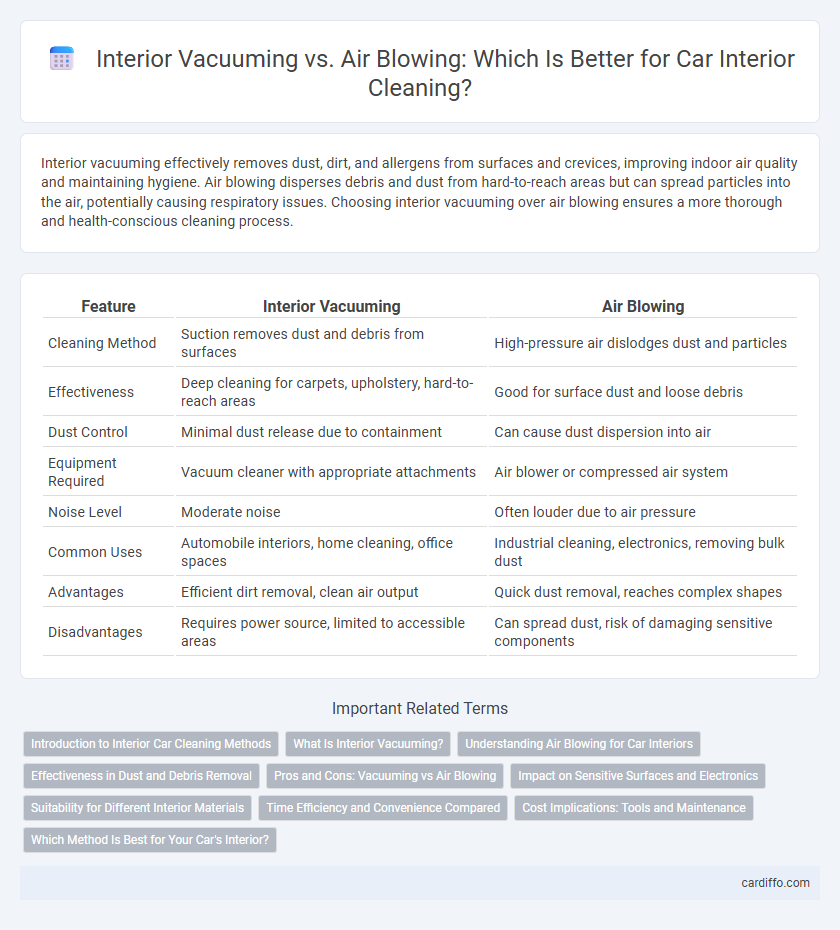 Interior Vacuuming vs. Air Blowing: Which Is Better for Car Interior Cleaning?