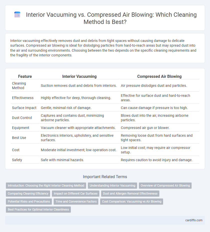 Interior Vacuuming vs. Compressed Air Blowing: Which Cleaning Method Is Best?
