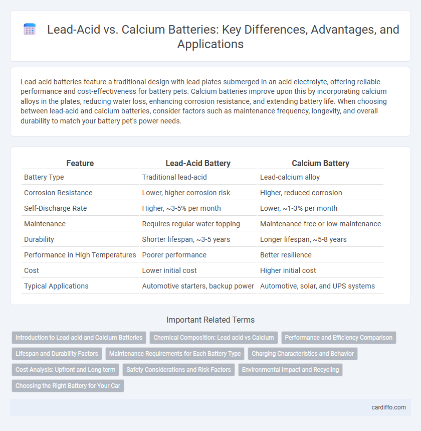 Lead-Acid vs. Calcium Batteries: Key Differences, Advantages, and Applications