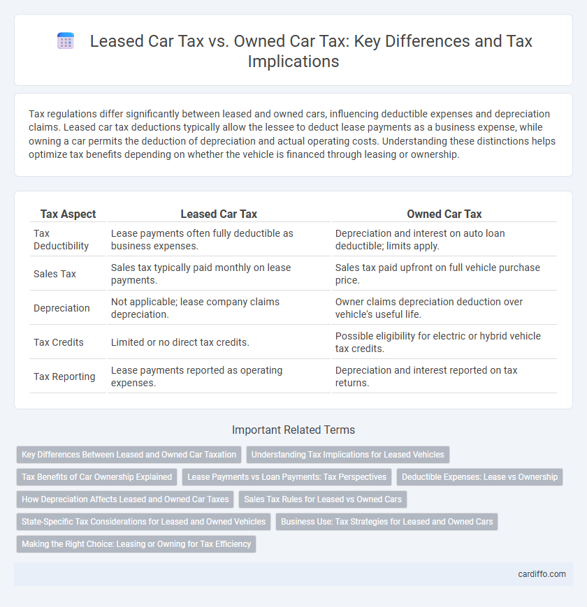 Leased Car Tax vs. Owned Car Tax: Key Differences and Tax Implications