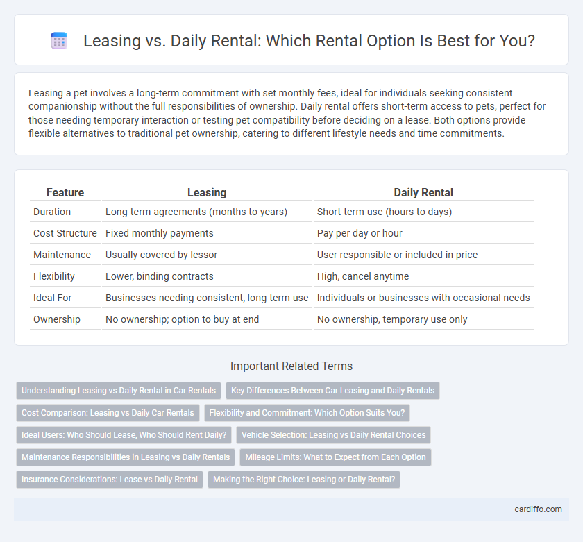 Leasing vs. Daily Rental: Which Rental Option Is Best for You?