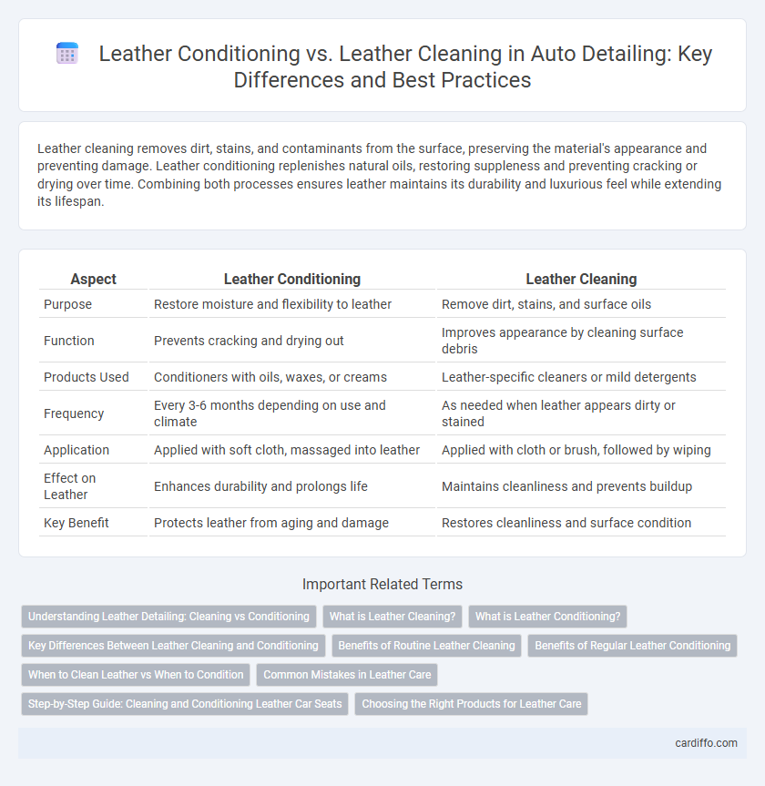 Leather Conditioning vs. Leather Cleaning in Auto Detailing: Key Differences and Best Practices