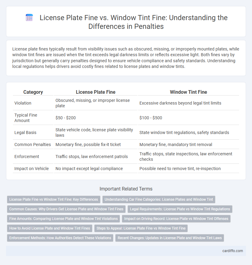 License Plate Fine vs. Window Tint Fine: Understanding the Differences in Penalties