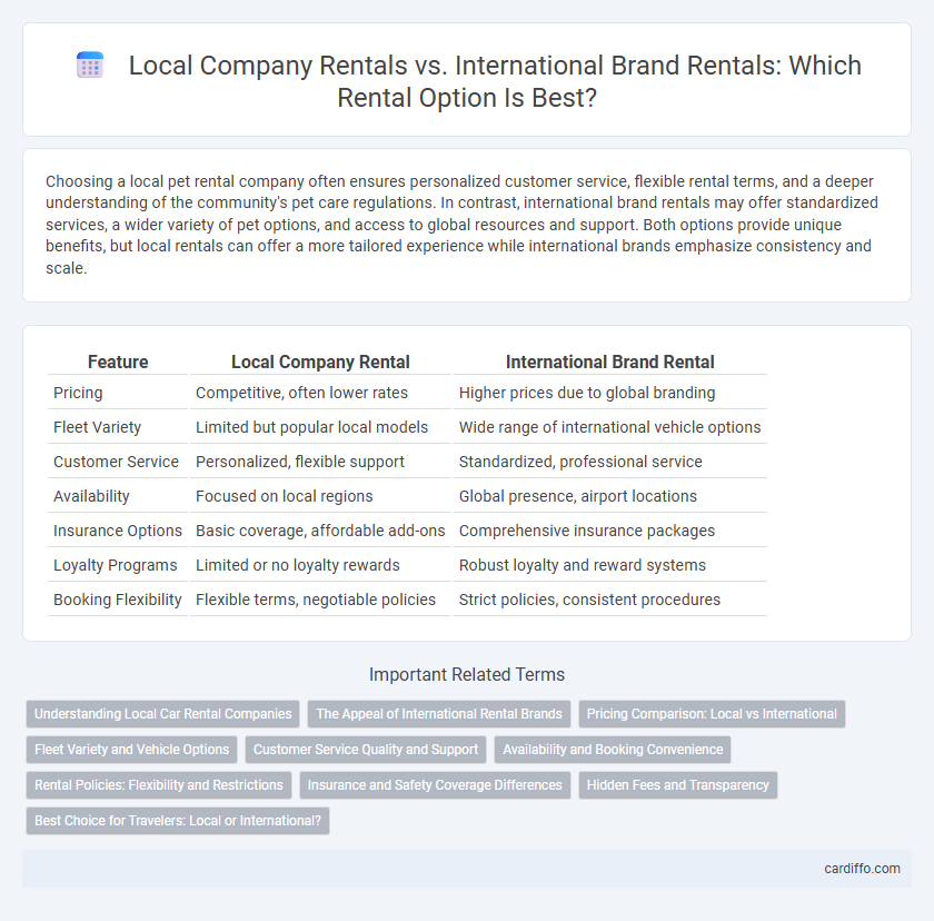 Local Company Rentals vs. International Brand Rentals: Which Rental Option Is Best?