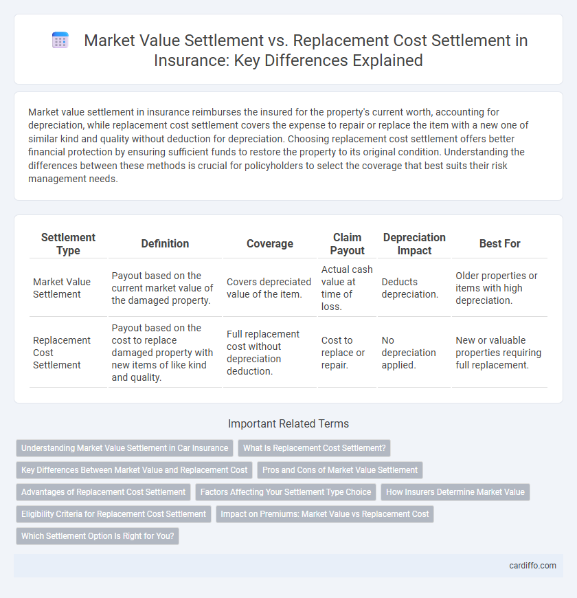 Market Value Settlement vs. Replacement Cost Settlement in Insurance: Key Differences Explained