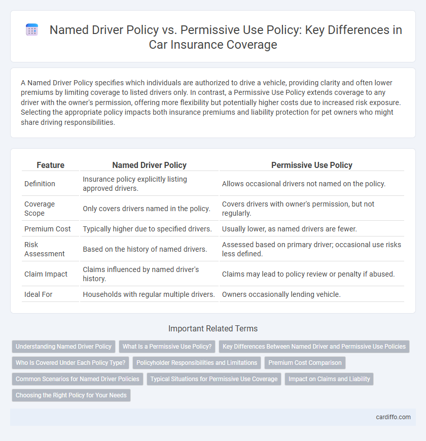 Named Driver Policy vs. Permissive Use Policy: Key Differences in Car Insurance Coverage