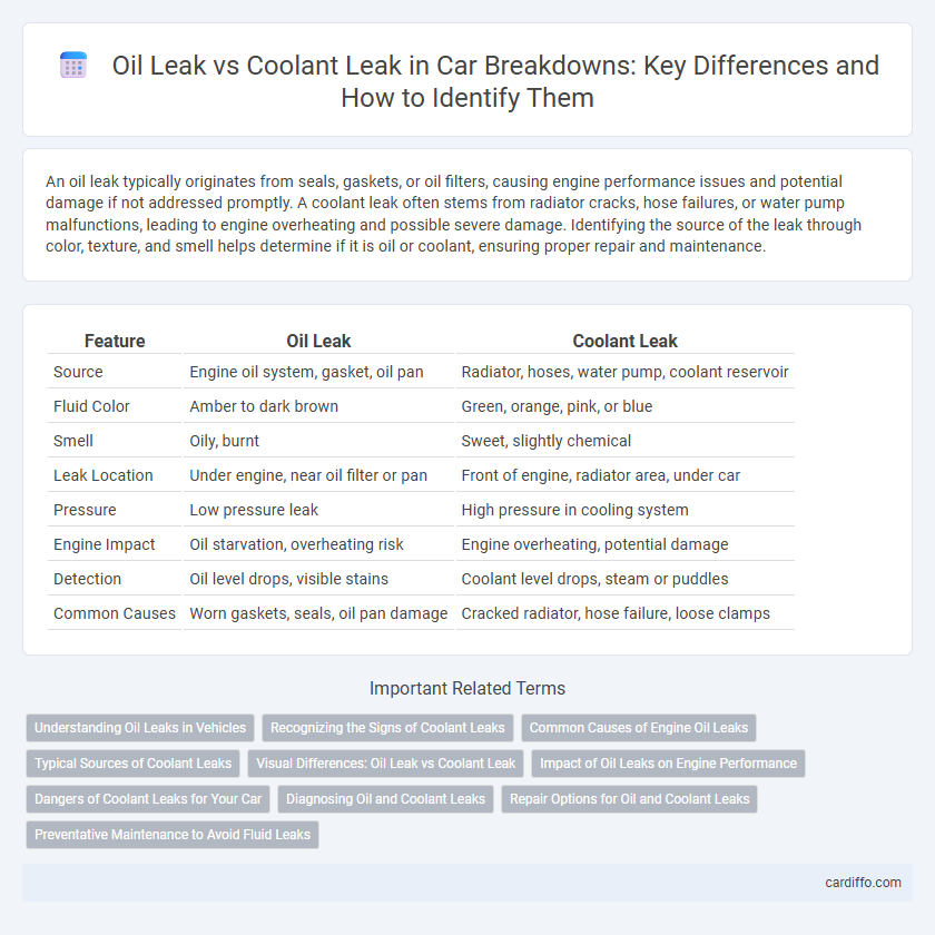 Oil Leak vs Coolant Leak in Car Breakdowns: Key Differences and How to Identify Them