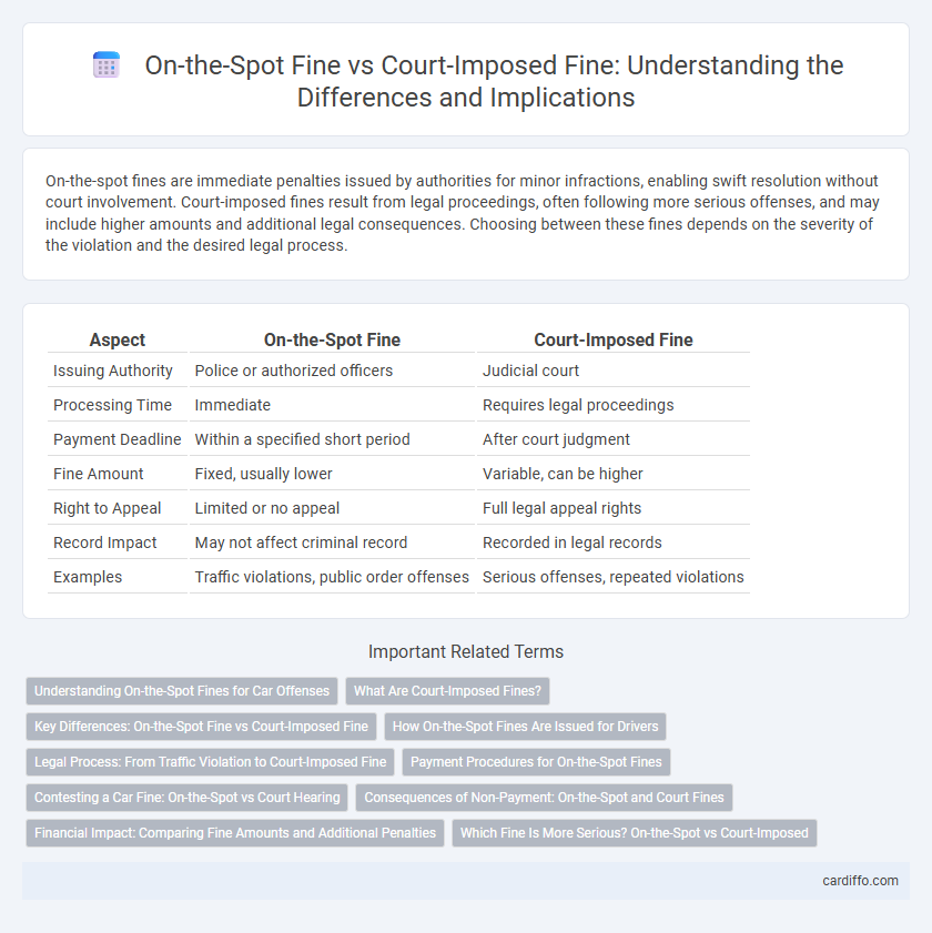 On-the-Spot Fine vs Court-Imposed Fine: Understanding the Differences and Implications