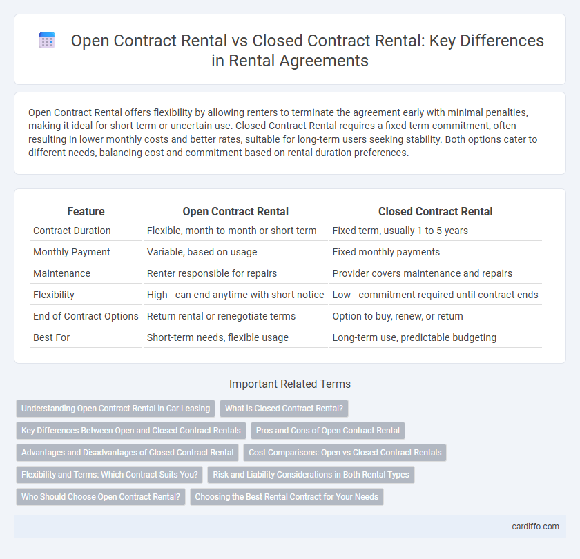 Open Contract Rental vs Closed Contract Rental: Key Differences in Rental Agreements
