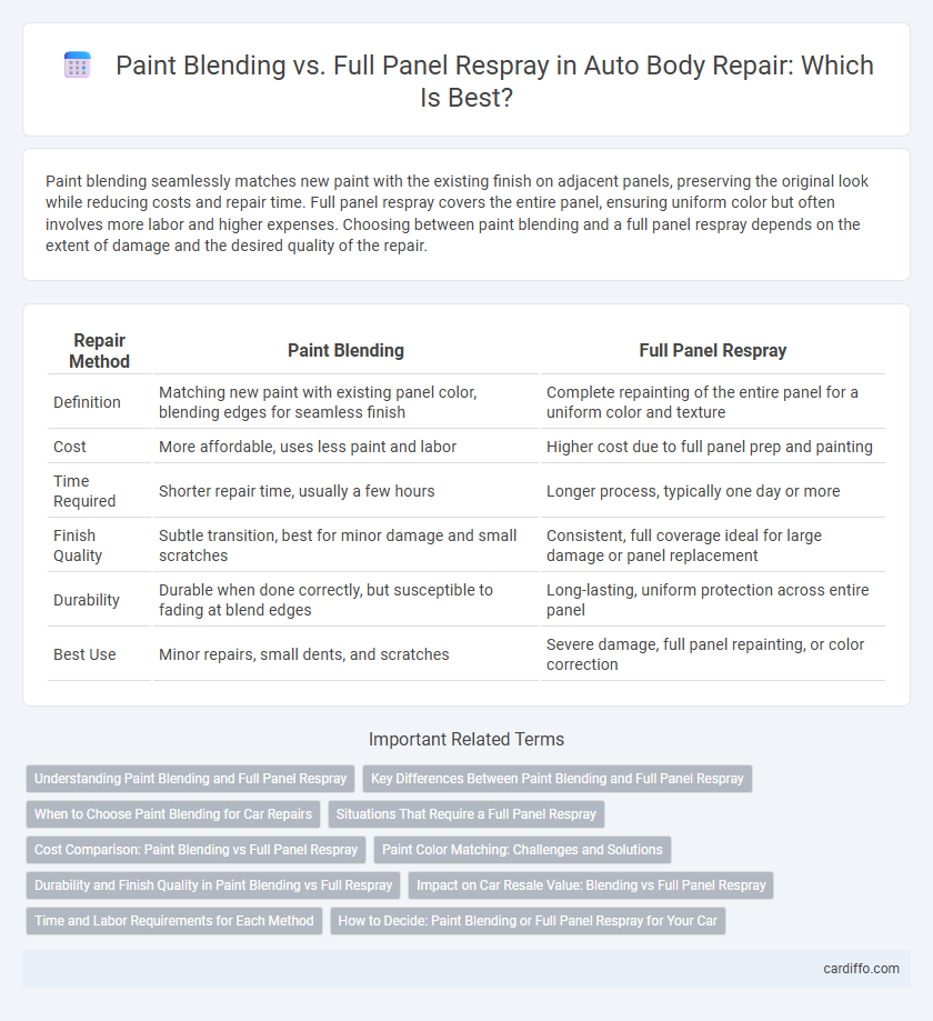Paint Blending vs. Full Panel Respray in Auto Body Repair: Which Is Best?