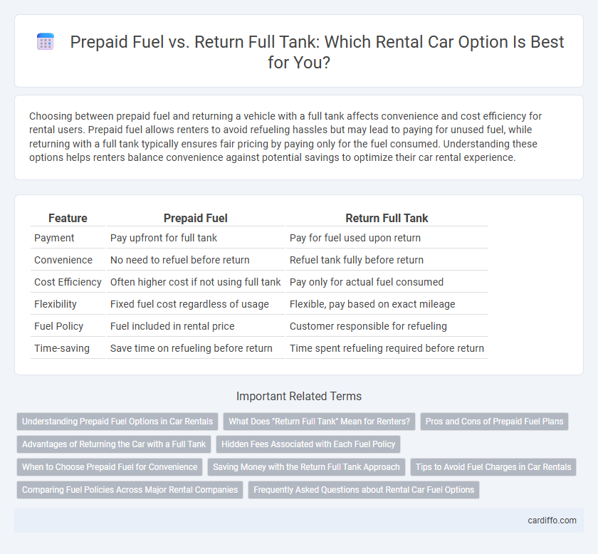 Prepaid Fuel vs. Return Full Tank: Which Rental Car Option Is Best for You?