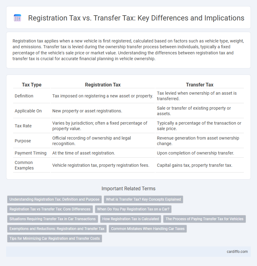 Registration Tax vs. Transfer Tax: Key Differences and Implications