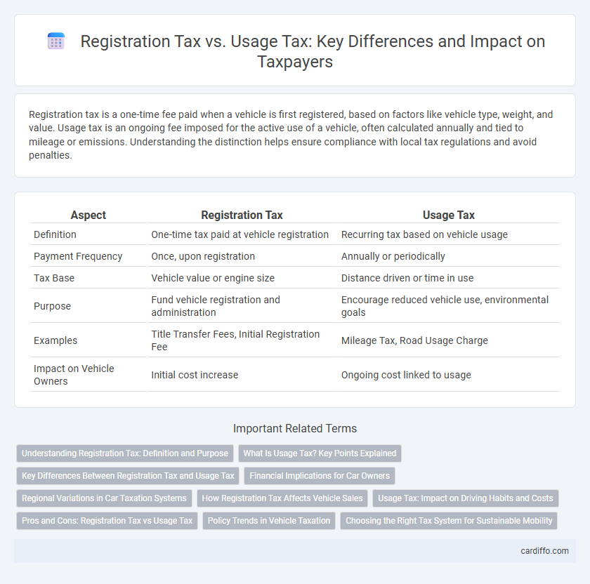 Registration Tax vs. Usage Tax: Key Differences and Impact on Taxpayers